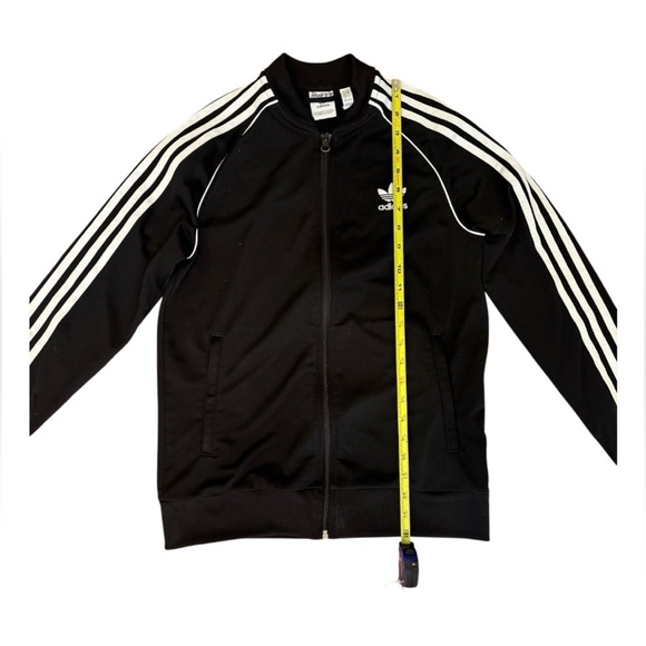 Youth Adidas Black Jacket with White Stripes - Picture 11 of 11
